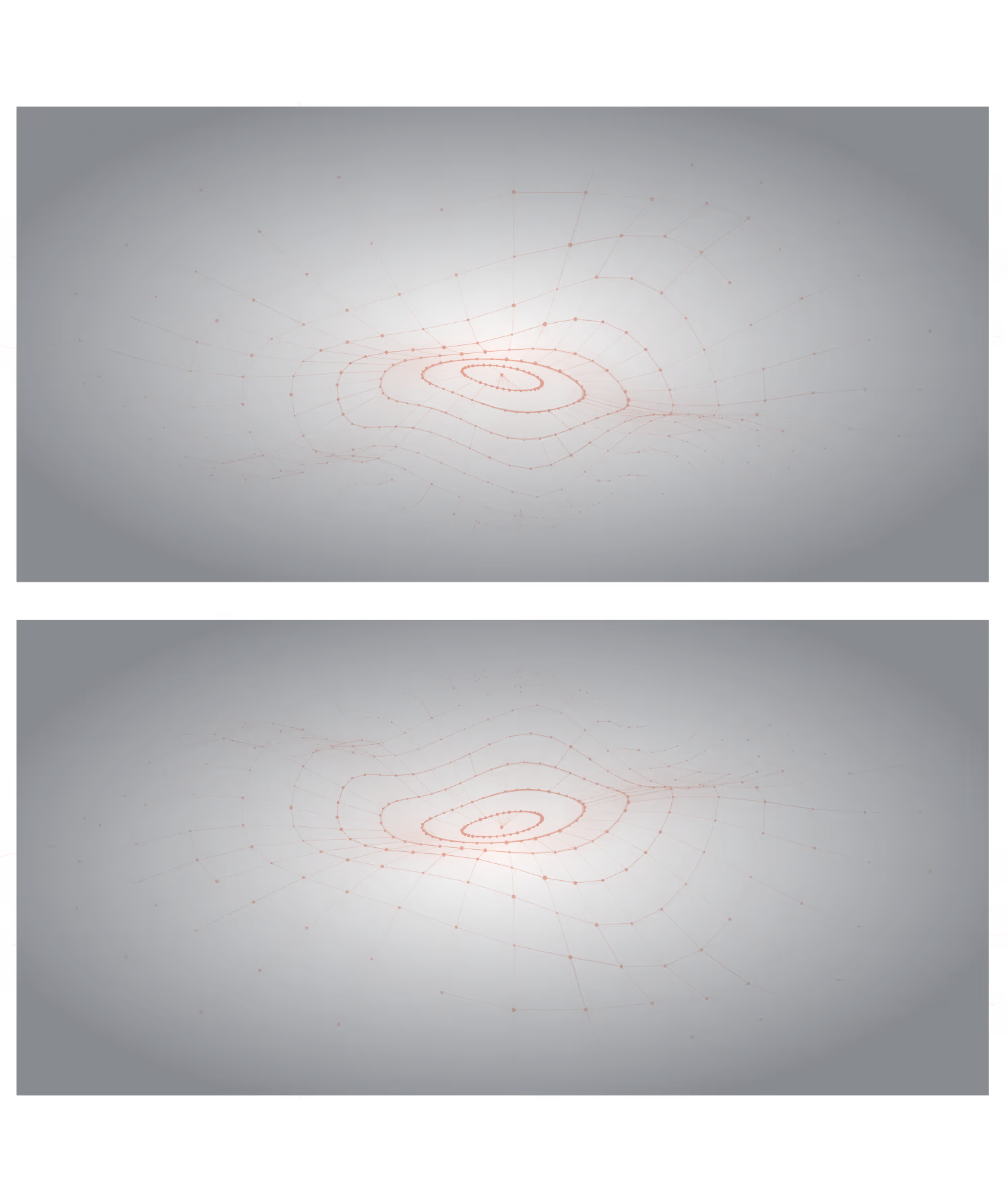 General Orbit’s orange navigation field and spherical coordinate globe